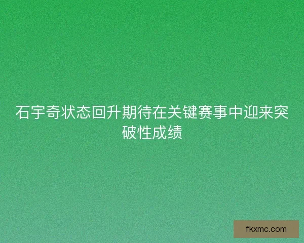 石宇奇状态回升期待在关键赛事中迎来突破性成绩